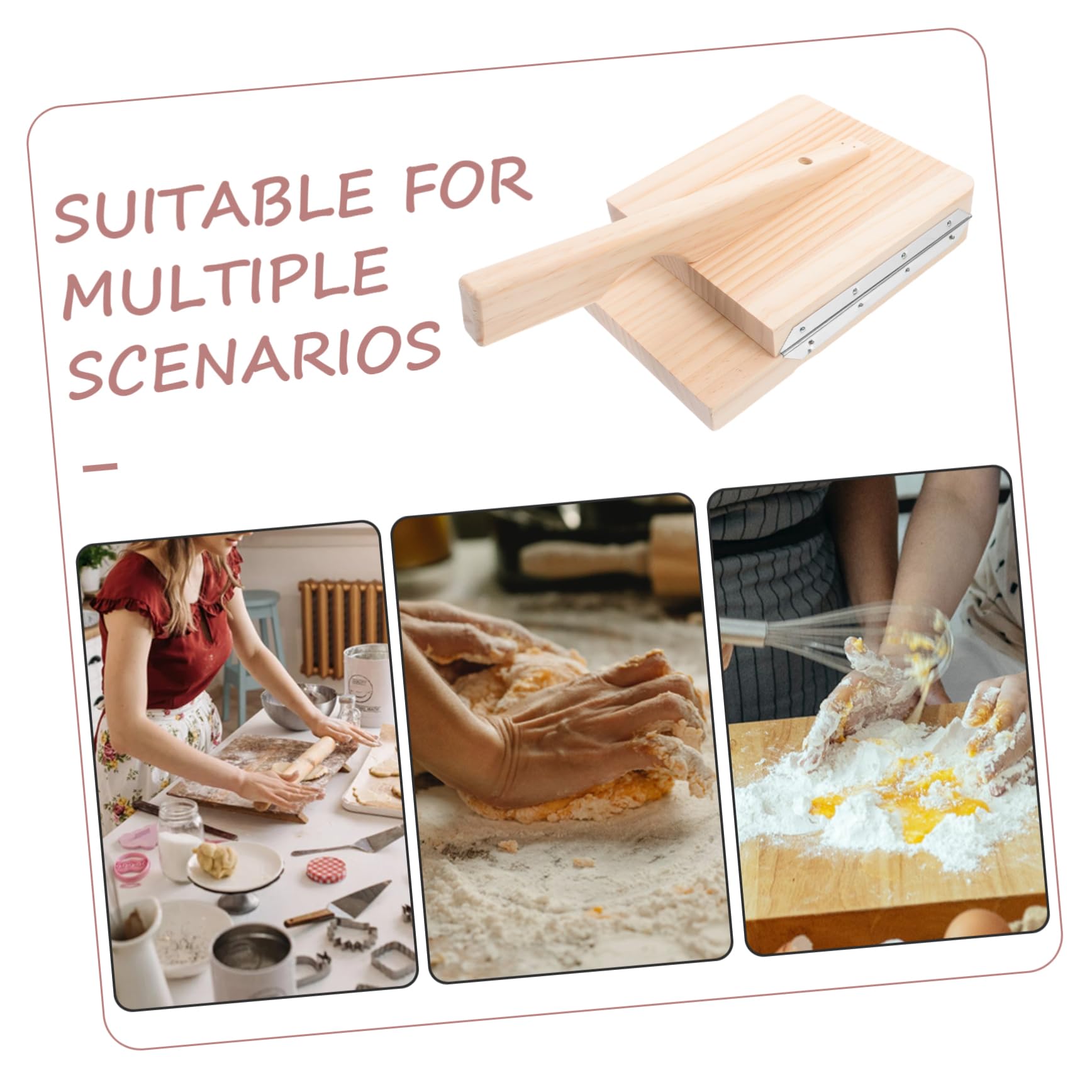 Herramienta de Prensado de Madera Resistente para Hacer Masa de Dumplings y Empanadillas, Molde Práctico para Cocina Acero Inoxidable