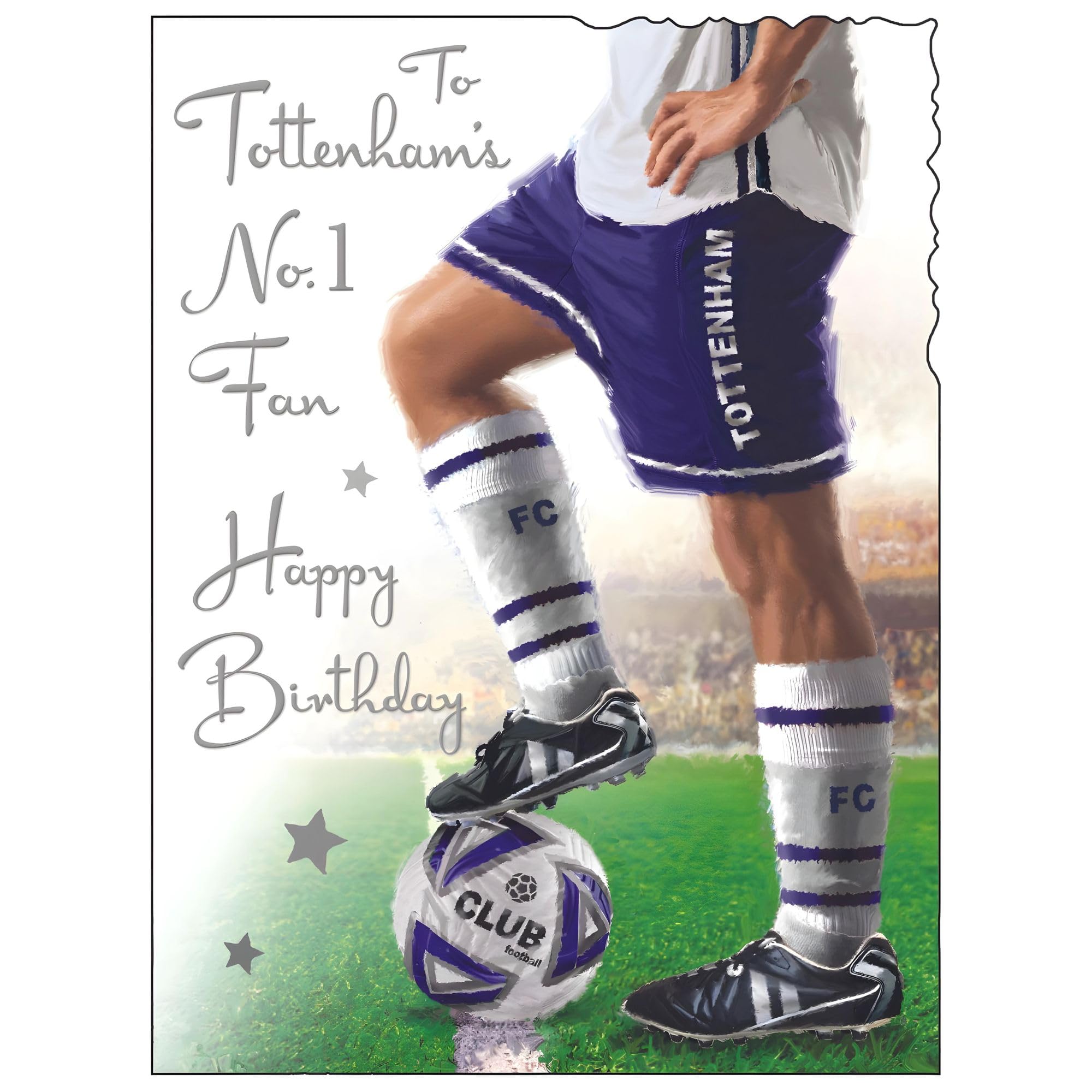 Biglietto Di Compleanno Per Nipote - Tifoso Tottenham - Design Con Foglio D'Argento - Fatto Nel Regno Unito