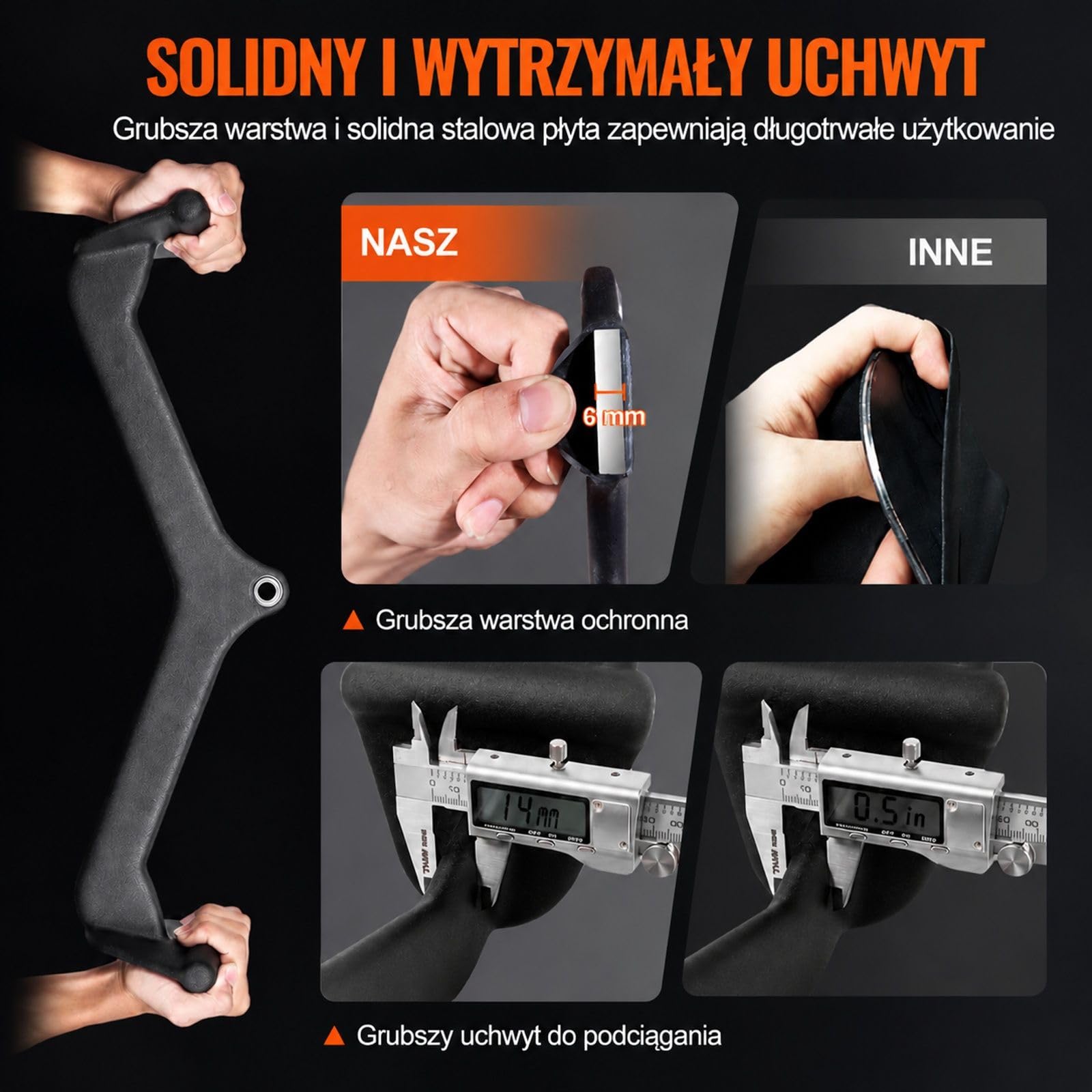 Drążek do wyciągu górnego w kształcie V, uchwyt na triceps do maszyny kablowej i domowej siłowni