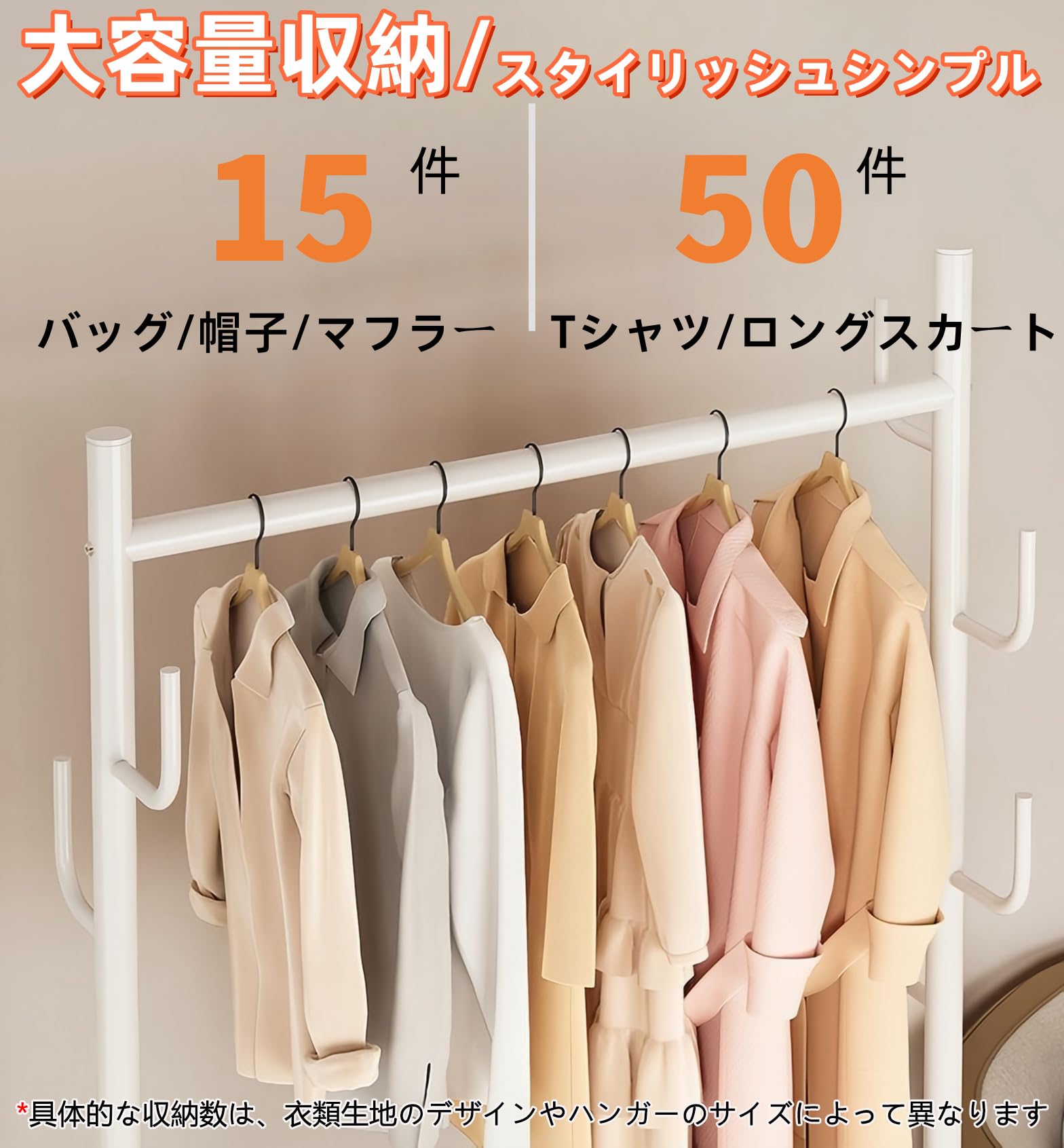 送料無料！大容量ハンガーラック 5本ハンガーバイプ Amazon｜MDDKOP ハンガーラック パイプハンガー 頑丈 金属材料