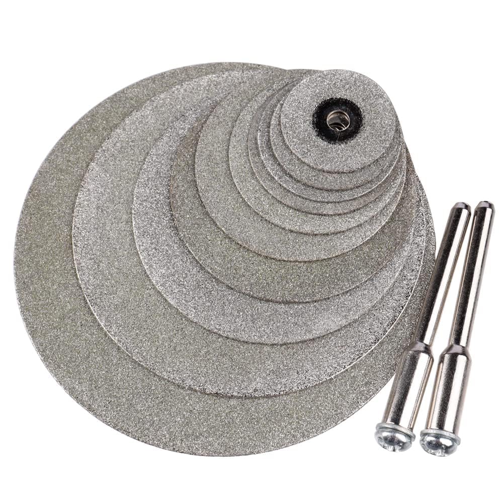 10Pcs Assorted Small Diamond Cutting Discs for Rotary Tool, 16-60mm Cutting Dia, Compatible with Dremel, Metal, Stone, Tile, Ceramic, Rock, Aluminum, Copper-image-15
