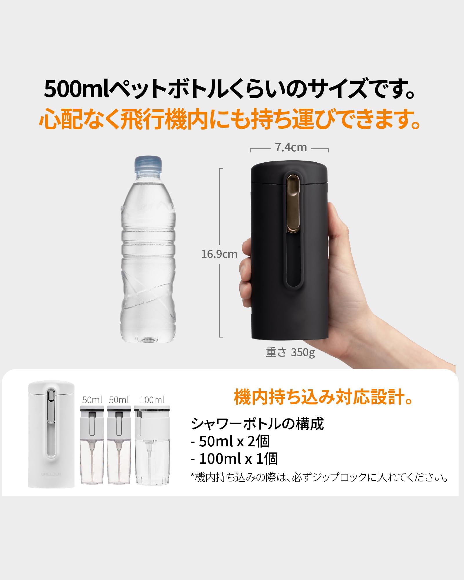 Amazon.co.jp: 【正規品】ブリーデン シャワーボトル トラベルボトル