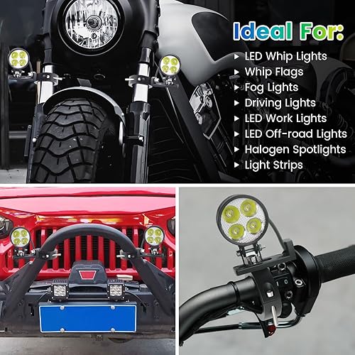 Miniatura 6 de Soporte para faros delanteros de motocicleta, soportes de barra de luz antiniebla, soporte de montaje de barra de luz antiniebla para motocicleta