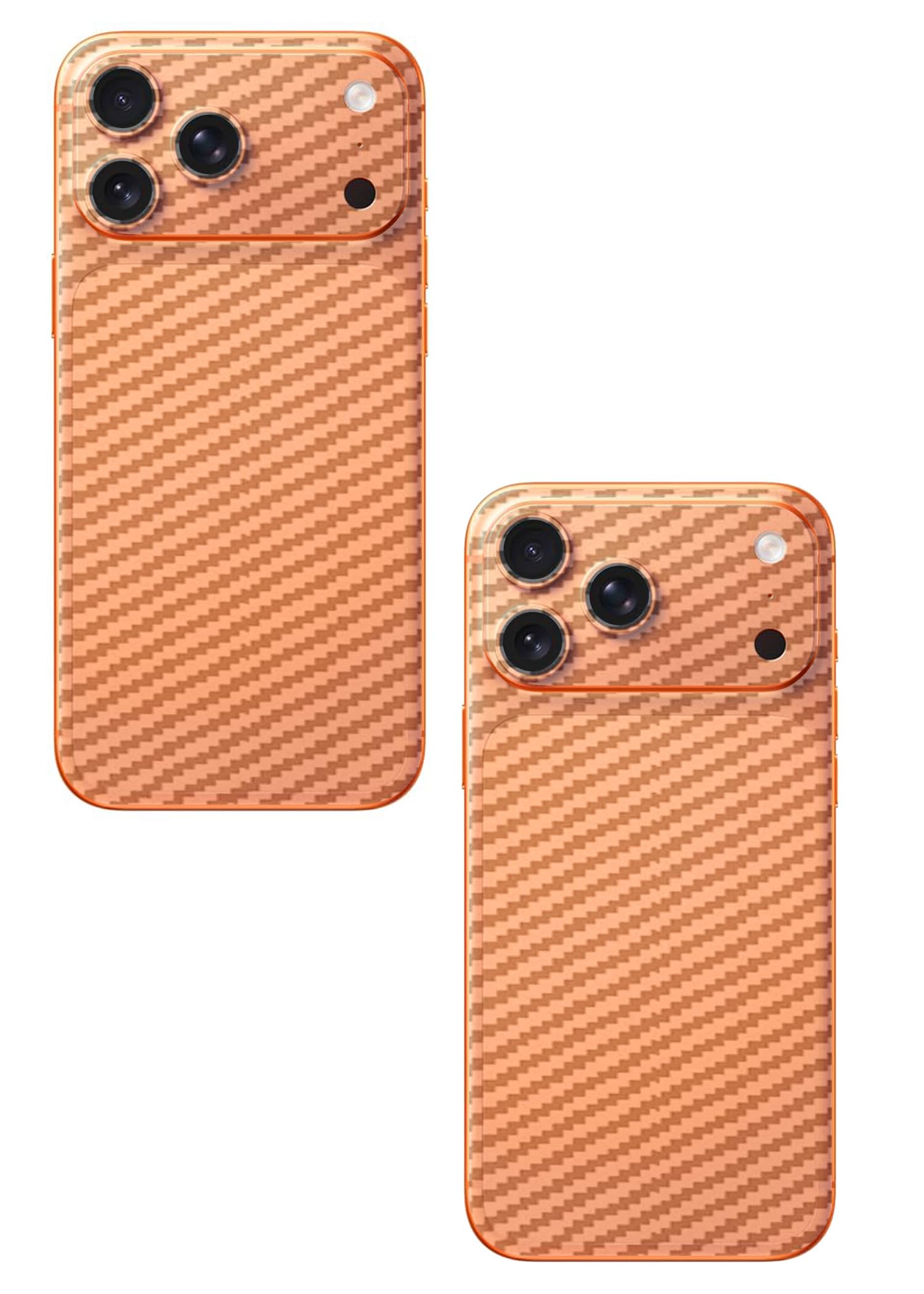(Pack of 2) Compatible with Apple iPhone 17 Pro Max Skin Sticker/Vinyl wrap/Protective Film Mobile Back Skin Carbon Fiber 3D Transparent by Candeal Mizhan(Only Back)-image-26