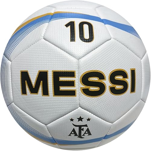Miniatura 2 de Icon Sports Balón de fútbol de la Selección Nacional de Argentina con licencia oficial, pelota tamaño 5 - Messi 10