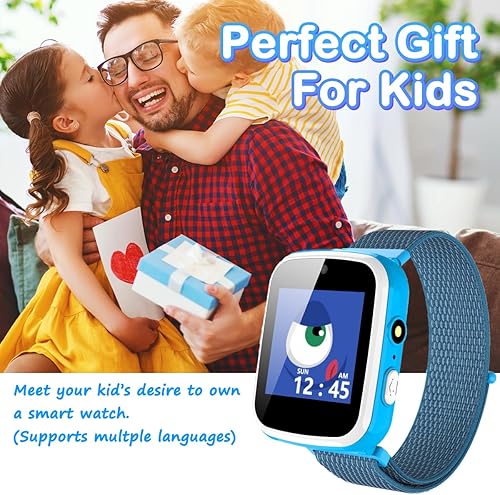 Miniatura 7 de Reloj inteligente para niños de 3 a 10 años de edad, pantalla táctil HD de 1.54 pulgadas, con cámara doble, juegos, reproductor de música,