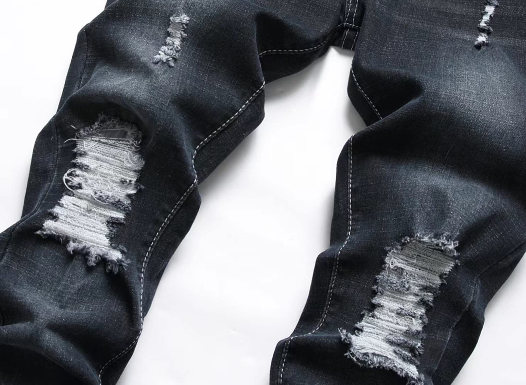 SEAUR - Ragazzo Jeans Bambini Denim Pantaloni Ragazzo Skinny Stretch Jeans Casual Slim Fit Pantaloni Età 6-14 Anni