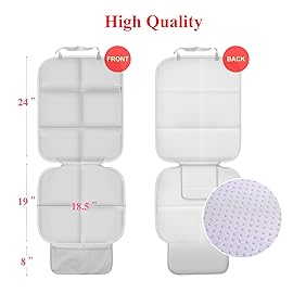 Meolsaek Car Seat Protector, Durable Car Seat Protector for Child, Waterproof Thick Pad Car Seat Cover for Back Seat Protecor (No Imprints)