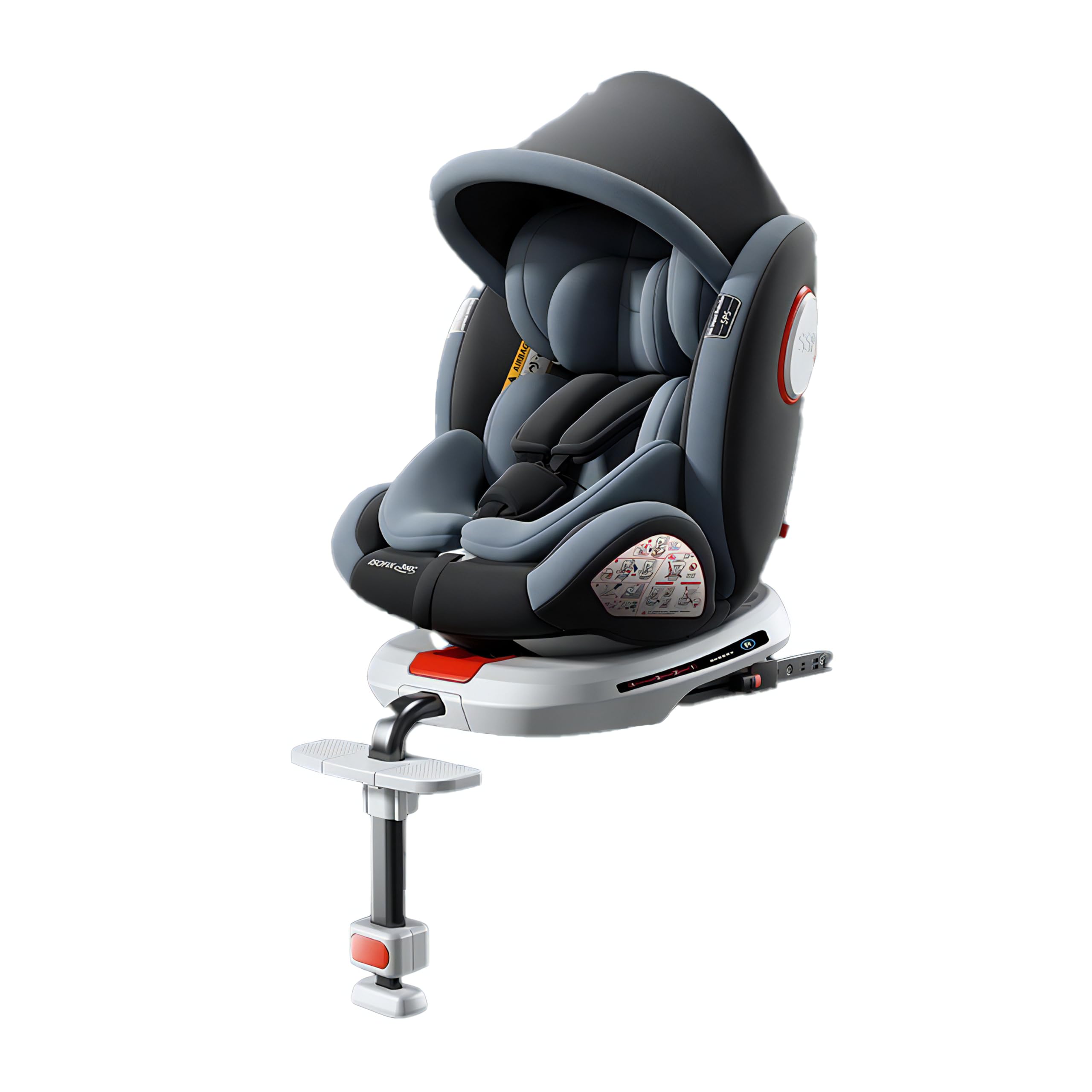 チャイルドシート 360度 回転式 ISOFIX対応 成長に合わせて使える 新生児から12歳頃 (0-36kg) シートベルト固定 ジュニアシート ベビーシート 乗り降りらくらく ヘッドレスト11段階調節 5点式シートベルト 取り付け簡単 EU安全基準 ECE認証済み 二年保証 日本語の取扱説明書