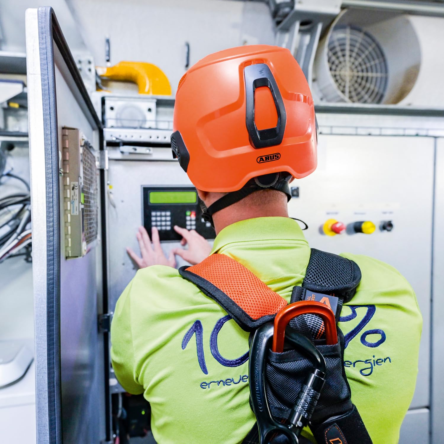 ABUS Industrieschutzhelm Spector-E - elektrisch isolierender Bauhelm nach EN 397 und EN 50365 - auch geeignet für Arbeiten an Niederspannungsanlagen - kompatibel mit Zubehör - weiß