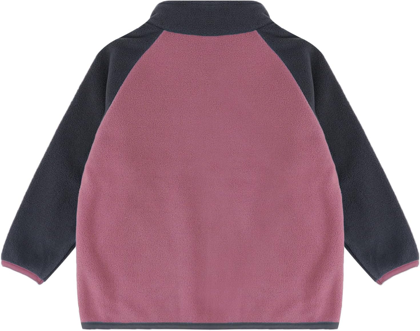 Unisex Kids Polar Fleece Jacket Stand Collar Zip-up Side Pocket Winter Warm Coat Thermal Outerwear