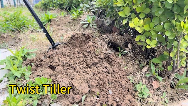 Cultivador manual Garden Twist Tiller con garras de acero miniatura 7