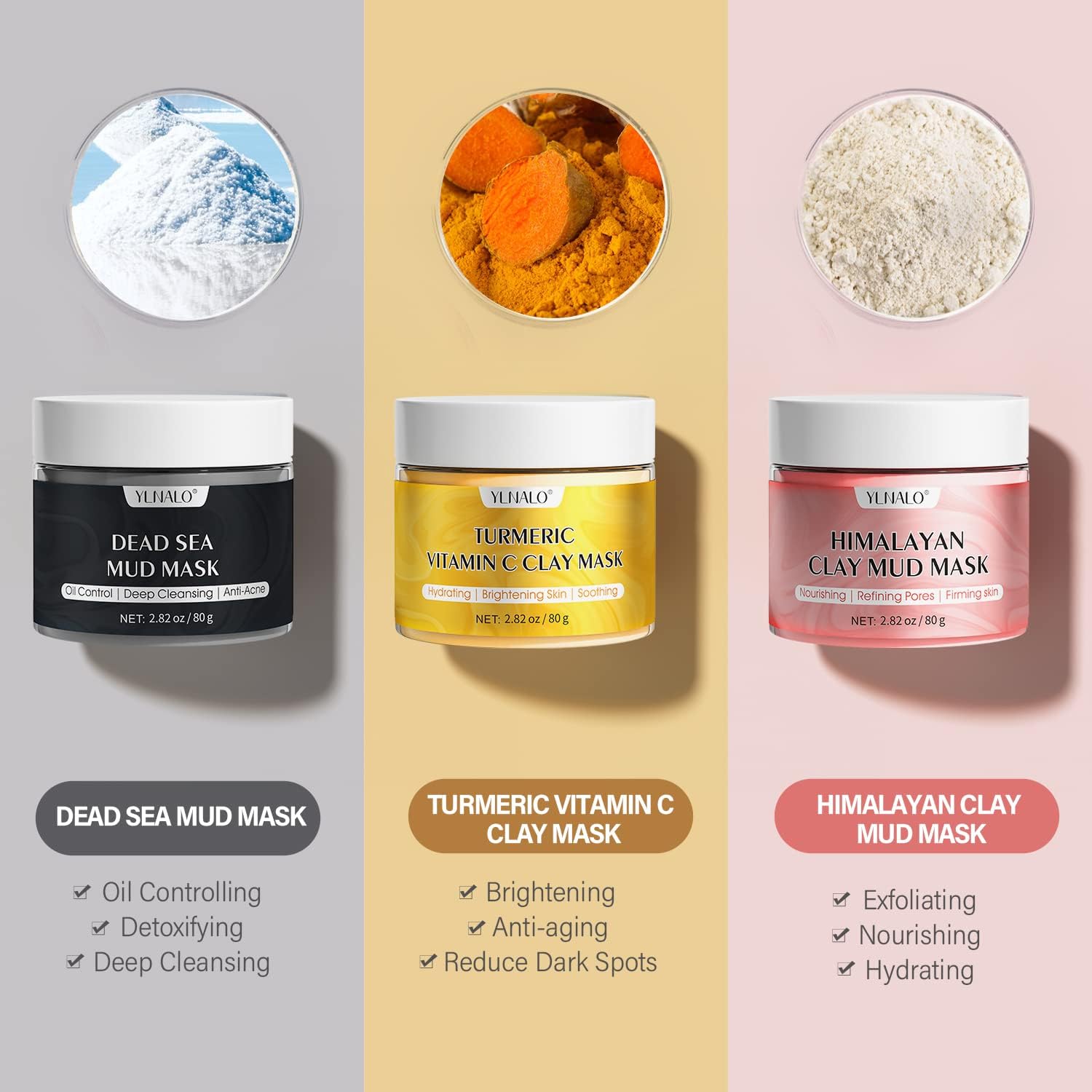 Vitamin C Turmeric Clay Mask Set