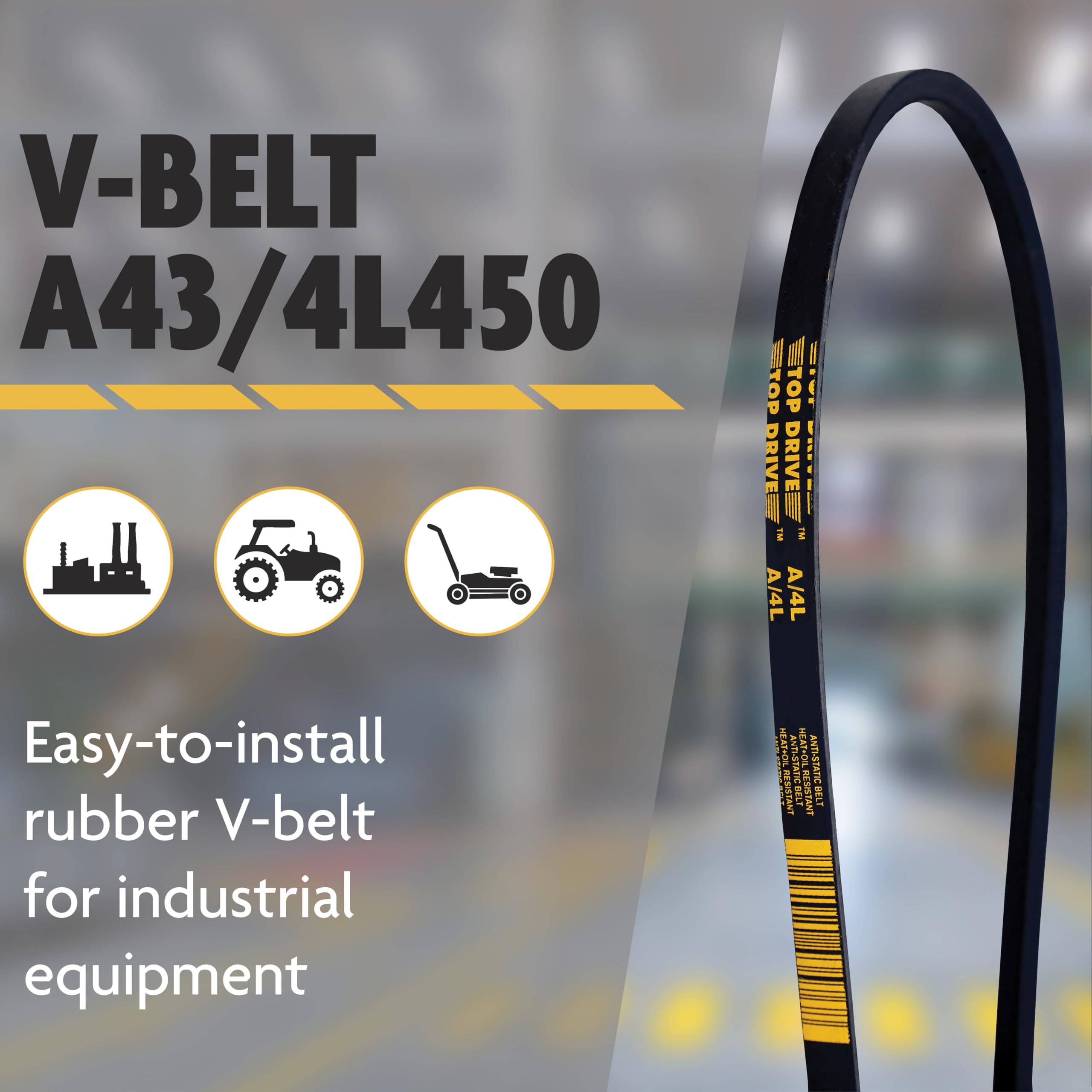 Top Drive A38/4L400, A/4L, Classic Wrapped V Belt, 1/2" x 40" — Amazon image 18