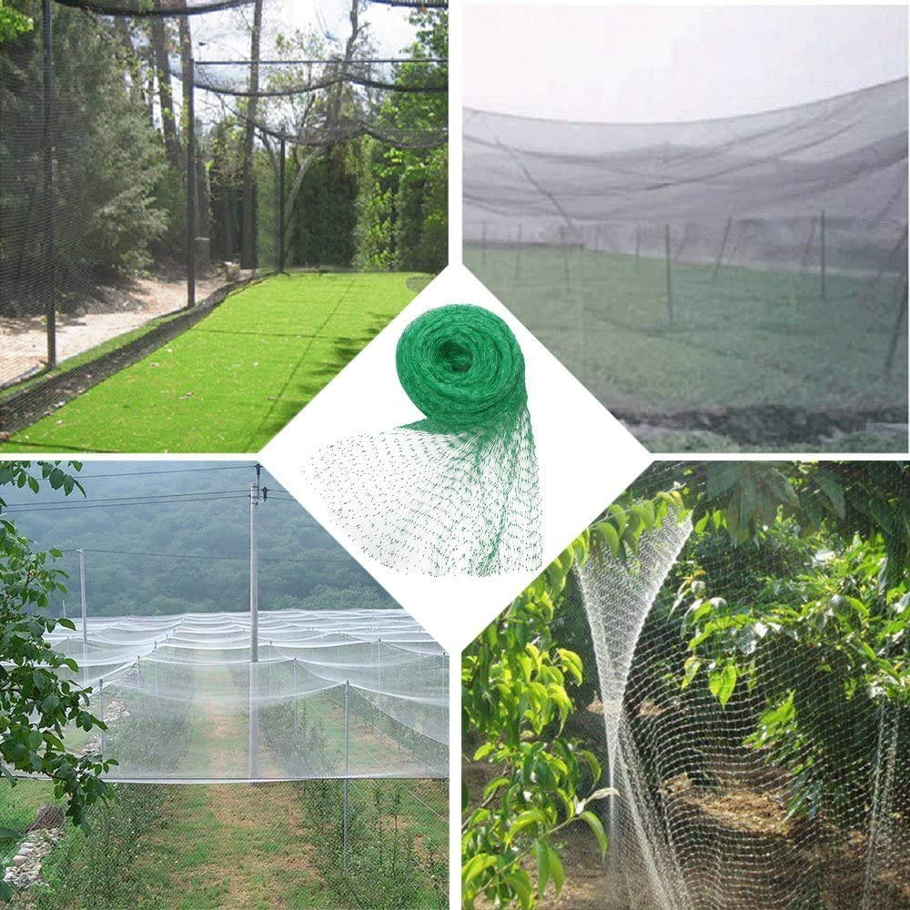 Red Antipájaros Para Jardín - 10x4 Metros, Malla Verde De Protección Para Plantas Y Frutales