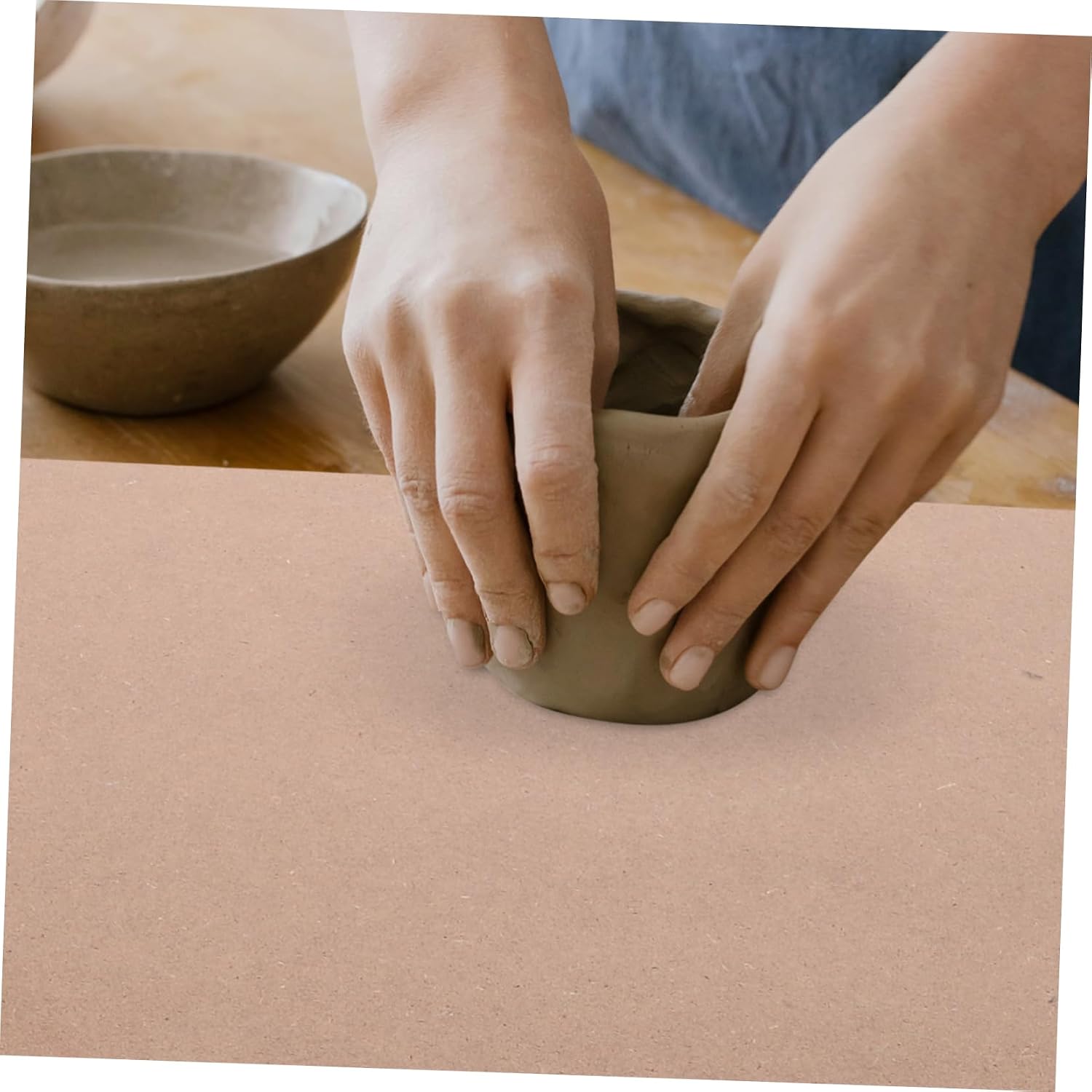 STOBOK Pottery Wedging Board Ceramic Wooden Square Board Art Drying Tool Clay Sculpting Pottery Tray