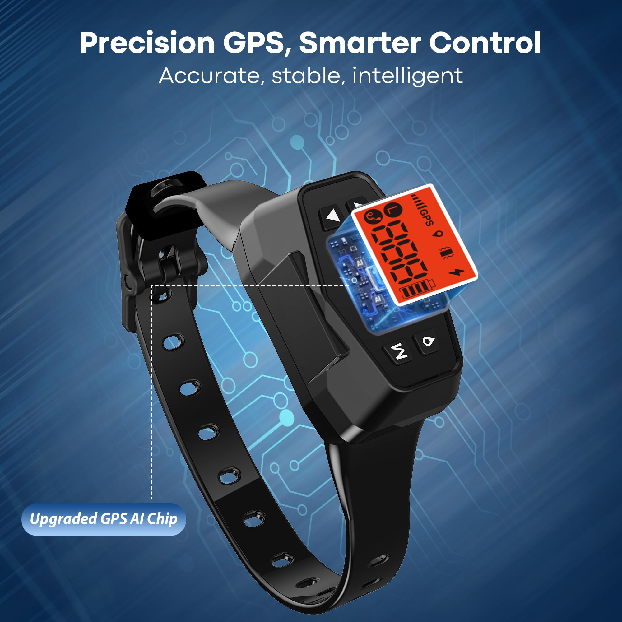 Recinzione senza fili per cani IPX7 impermeabile con collare GPS
