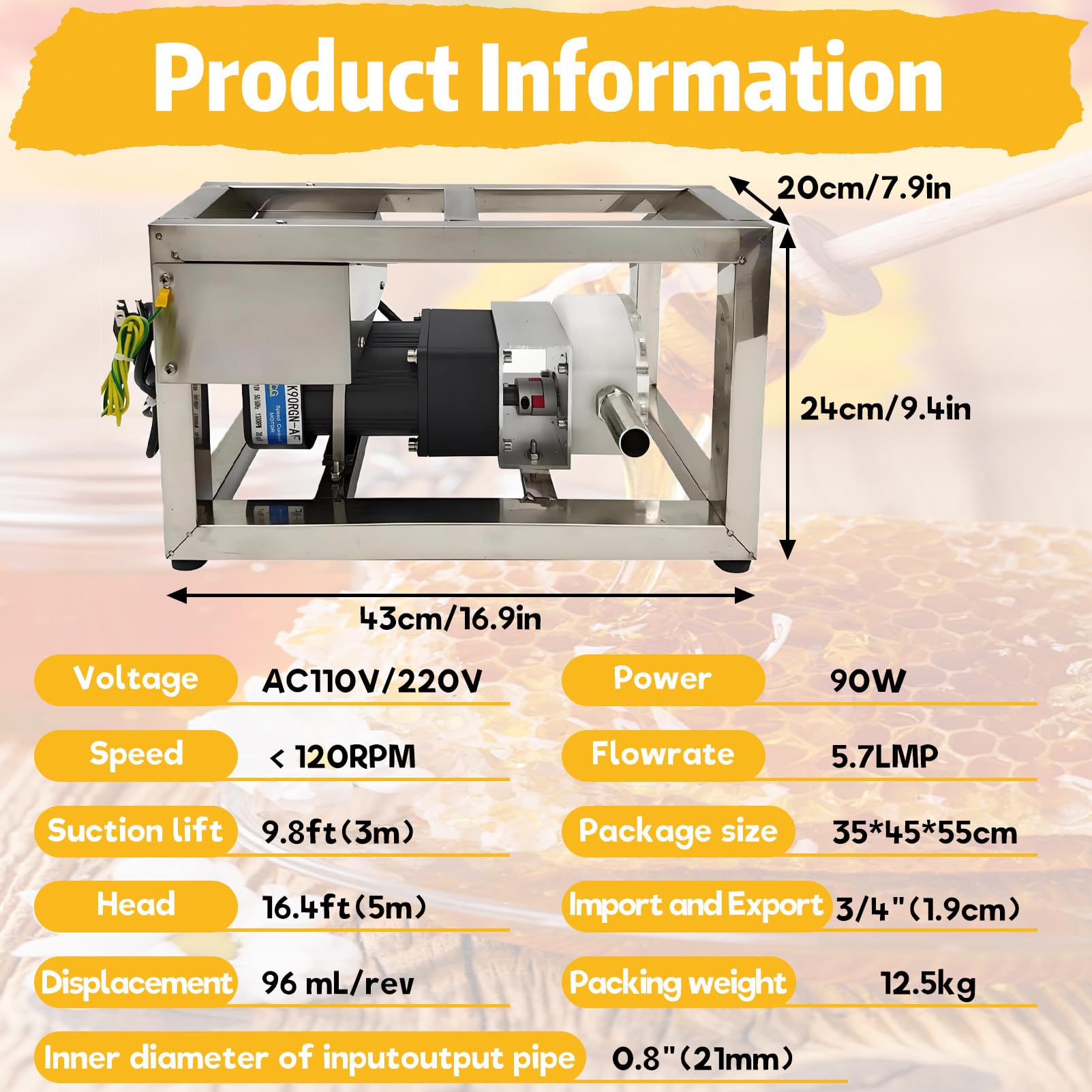 Elektryczna pompa do transferu płynów lepkich, 6-10 l/min.