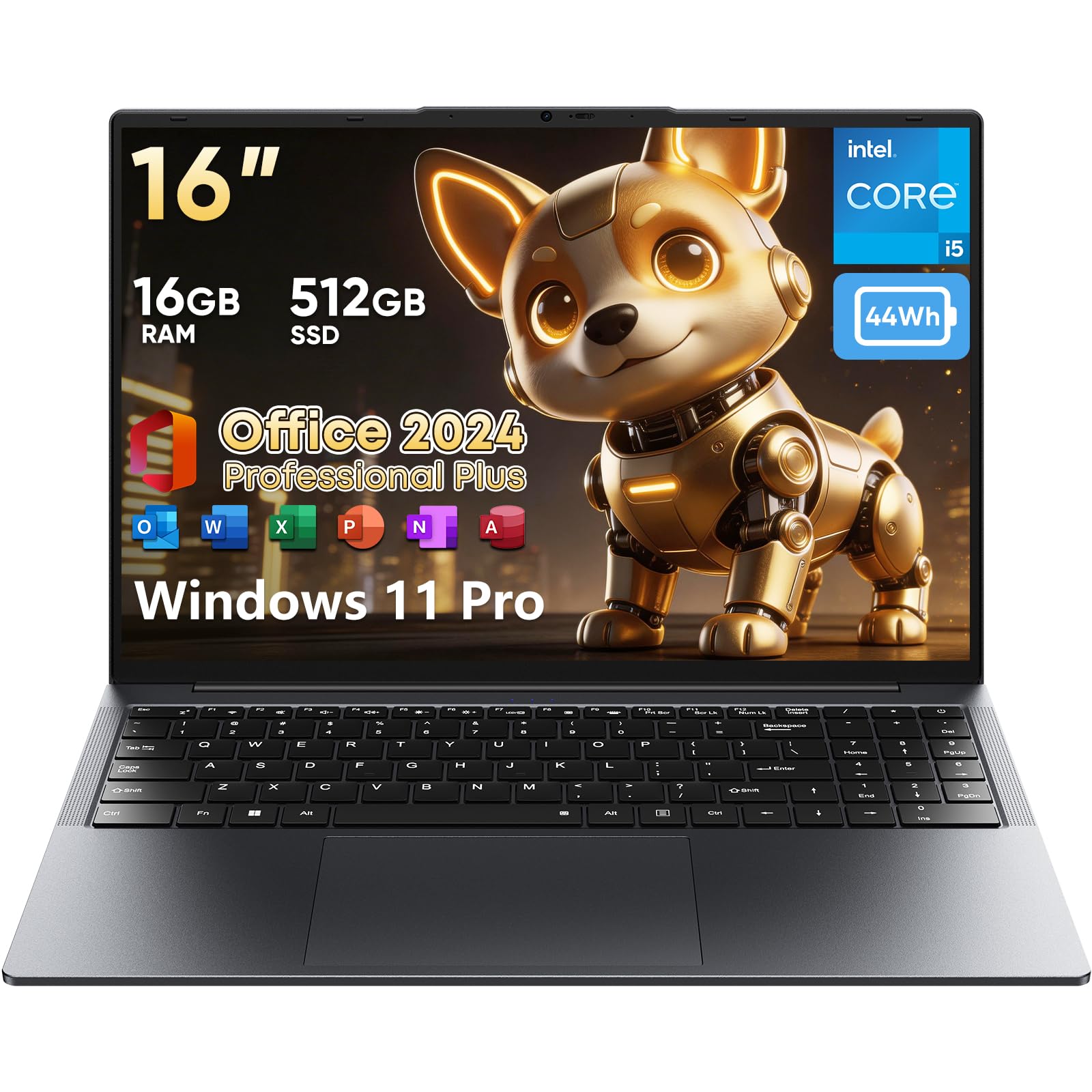 Amazon.co.jp: Eyy ノートパソコン Office 2024 搭載 16.0型 インテル 