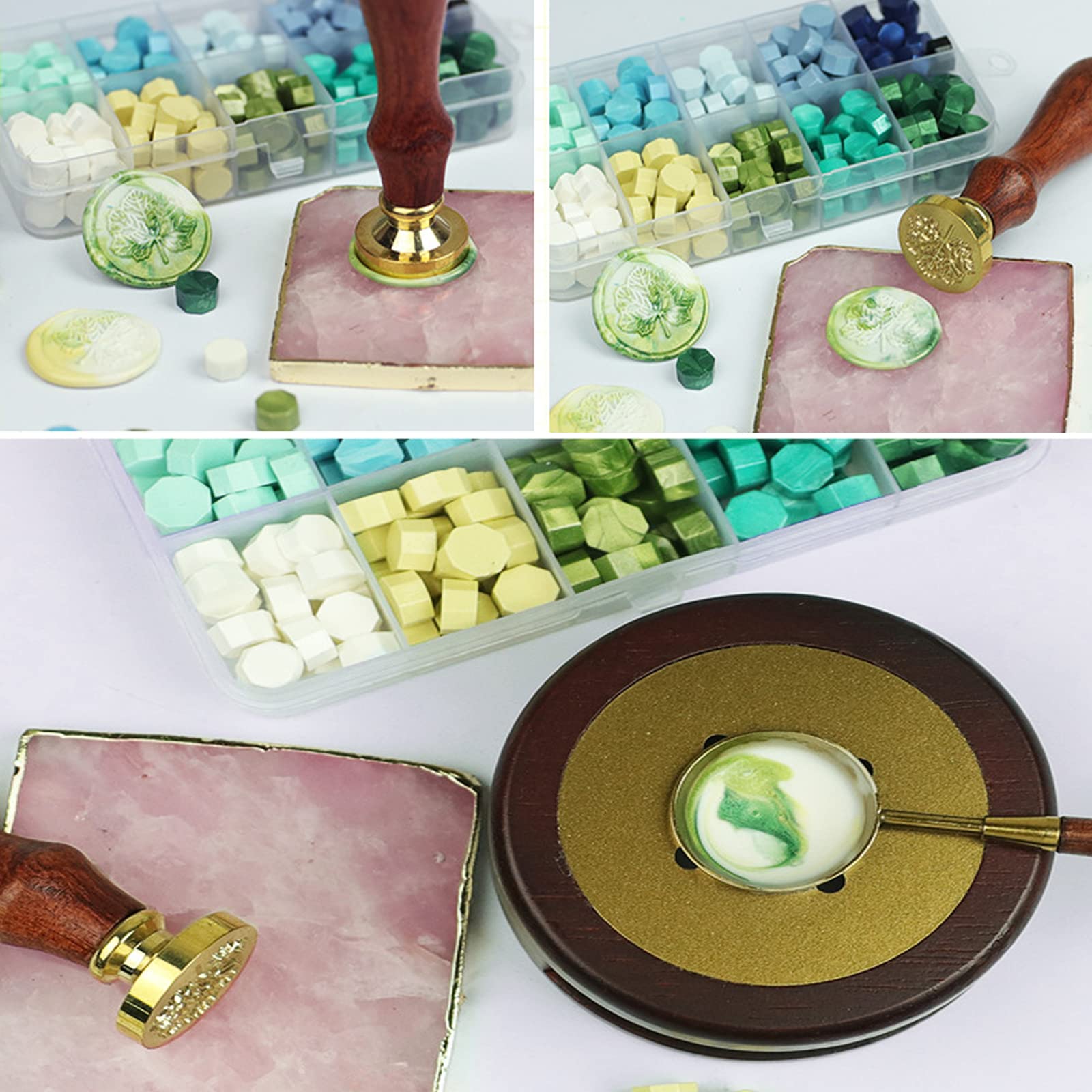 200 Bastoncini Ceralacca Ottagonali Per Sigilli - Ideali Per Lettere, Inviti Nozze (Oro) - Foto 9