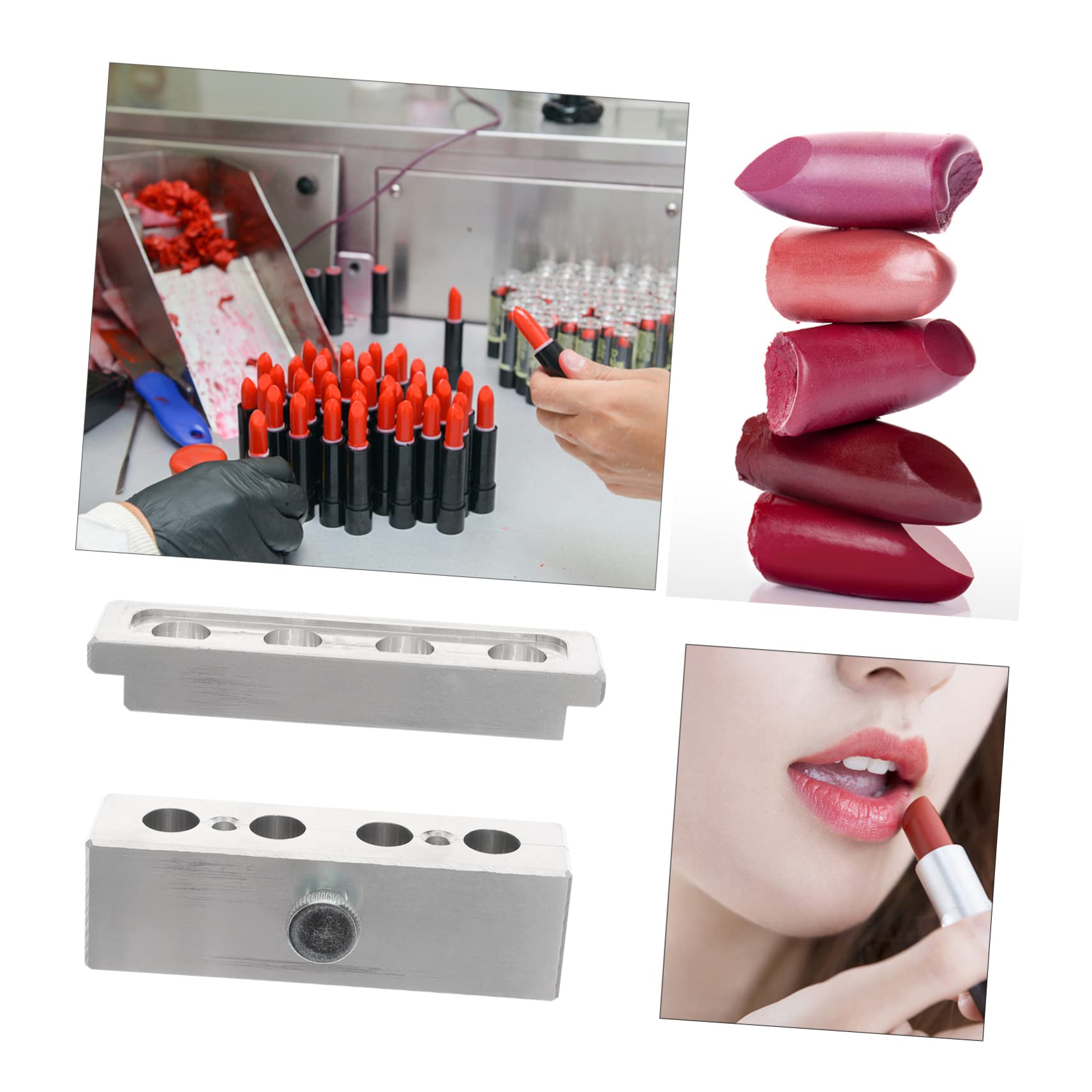 Angoily Kit Per Rossetto 4 in Alluminio Per Rossetto Per Lucidalabbra