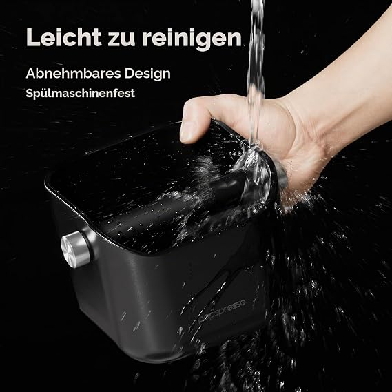 Espresso-Ausschlagbehälter für Kaffeesatz Barista-Werkzeug mit verbesserter Handhabung Kaffeeabschlagbox 15 l Fassungsvermögen Espressoabschlagbox mit geräuscharmem Silikonstab