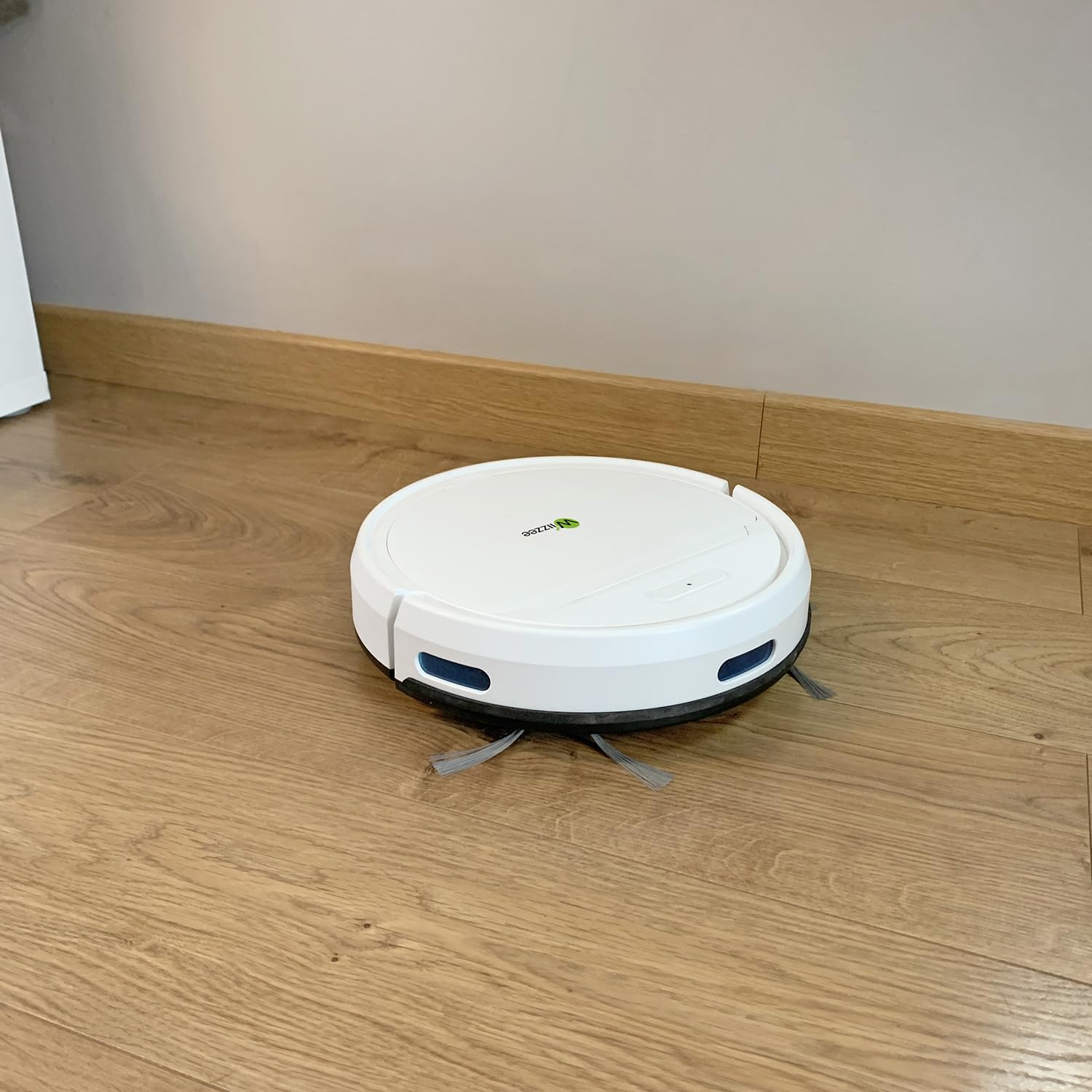 Wiizzee Robot Aspirador AR02, Delgado Silencioso WiFi Conectado con Tuya, 5 Modos de Limpieza, Autocarga, 90min Autonomía, Todos los Suelos Lisos, Sistema de Navegación Giroscópica