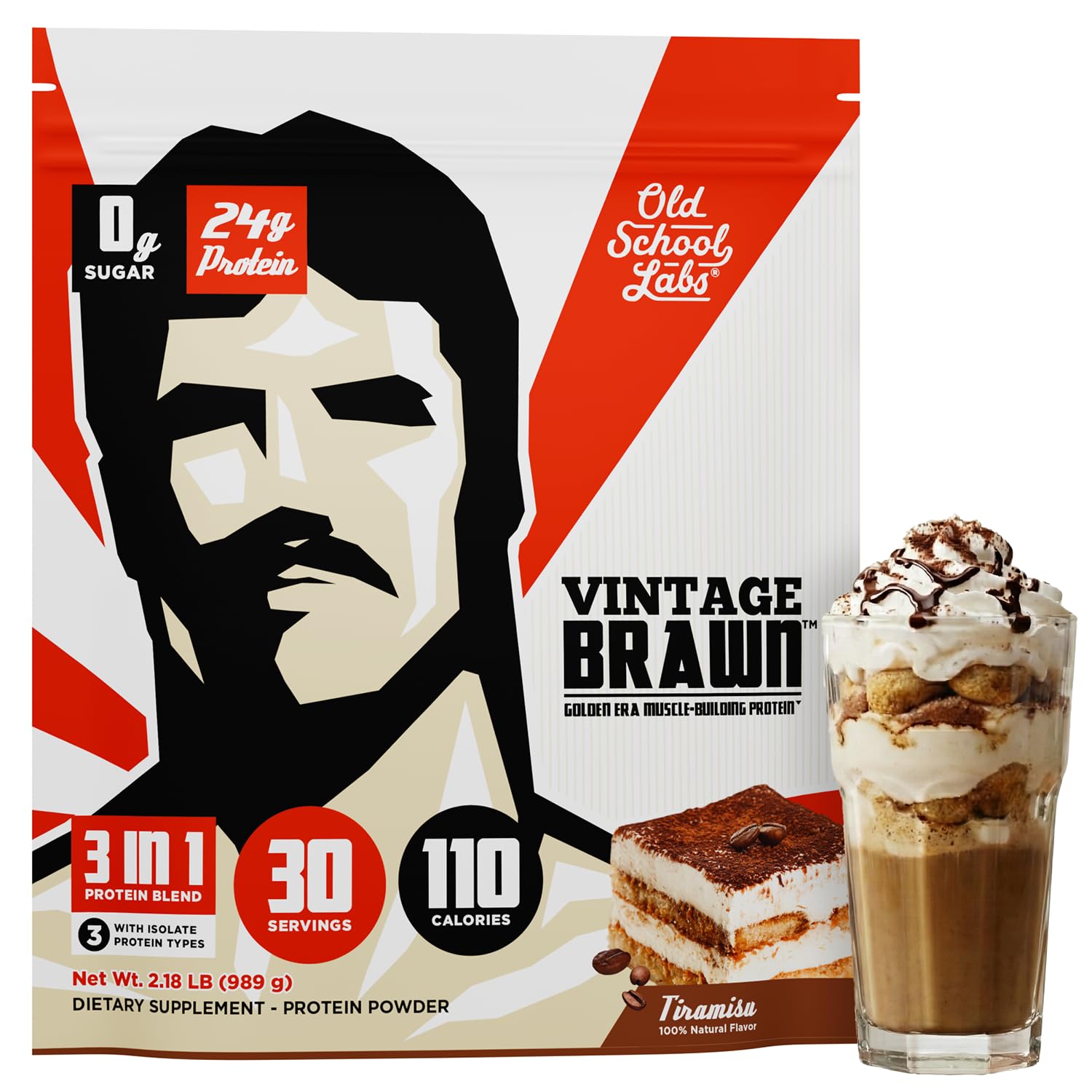 Protein Powder Isolate Sourced from Egg, Milk,& Beef - Made for Men & Women for Building Muscle & Post-Workout Recovery - Zero Sugar, Natual Tiramisu Flavor - 30 Servings