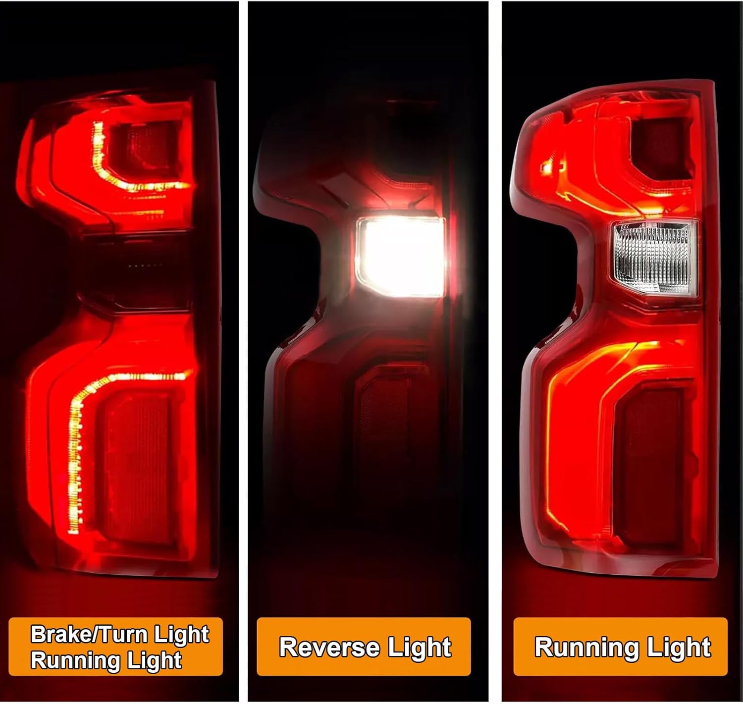 LED Tail Light Fit for 2019-2023 Chevy Silverado 1500 for 2020-2023 Silverado 2500HD 3500HD,Taillights Brake Lamp Rear Light Replacement Left Driver Side GM2800311