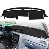Dash Cover Mat Custom Fit for Honda CRV Dashboard Cover Pad Carpet J244 (Black)