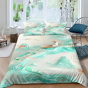 Juego De Funda Nórdica Infantil Pintura Feng Shui Ropa De Cama Impresa: Incluye 1 Funda De Edredón + 2 Fundas De Almohada, Suave, Hipoalergénica, De Fácil Cuidado, Funda Nórdica De Microf-96877286429