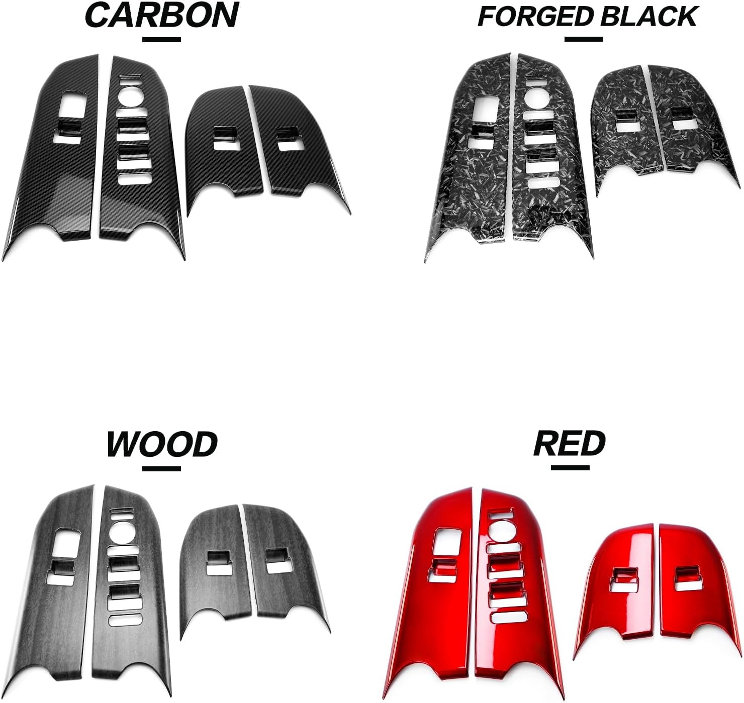 YOUTOOCAR Door Lock Switch Covers Compatible with Kia K4 2025-2026 Accessories (Wood Grain)