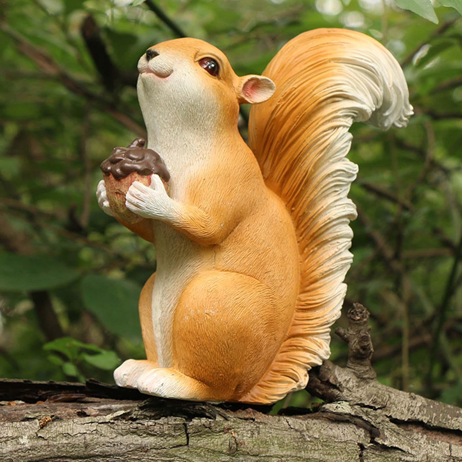 Amazon.co.jp: リスの置物、屋外のリスの像、庭のリスの飾り、庭のリス