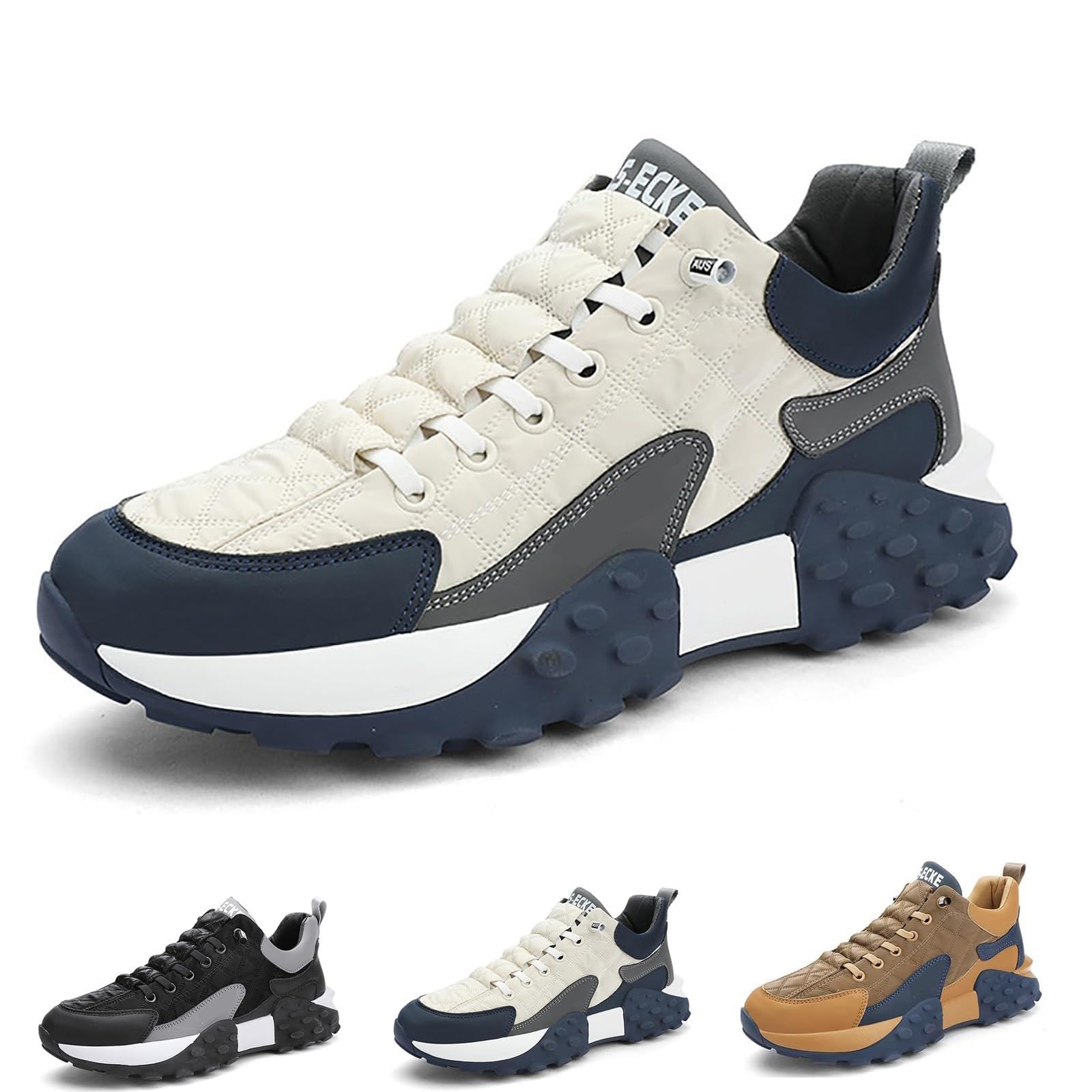 Zapatillas ortopédicas cómodas for Hombre 2024, Zapatos ortopédicos sin Cordones for Hombre 2024, Zapatos for Caminar perfectos for aliviar el Dolor de pies Softsfeel for Hombre (Color : White, Size