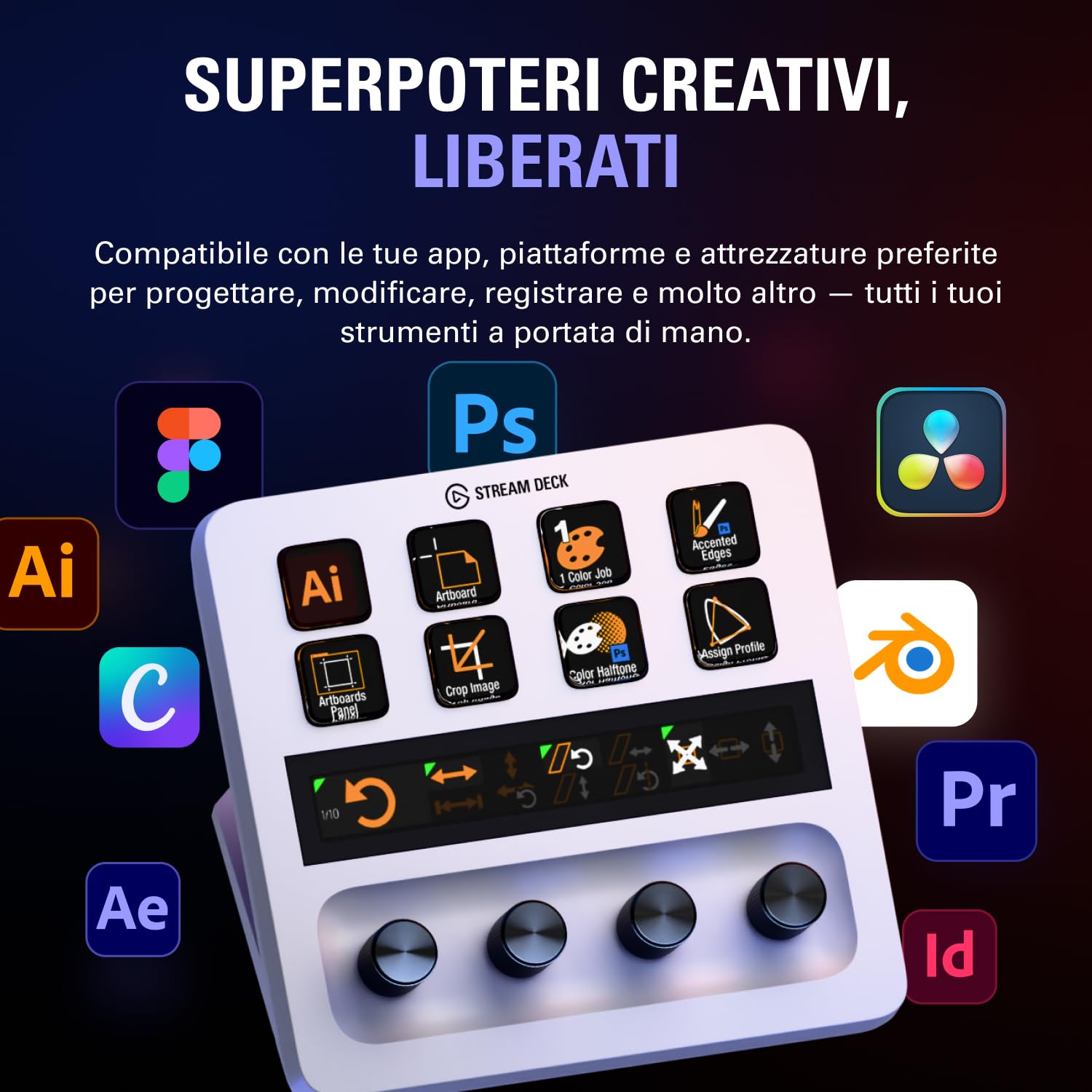 Elgato Stream Deck + White, mixer audio, produzione live e