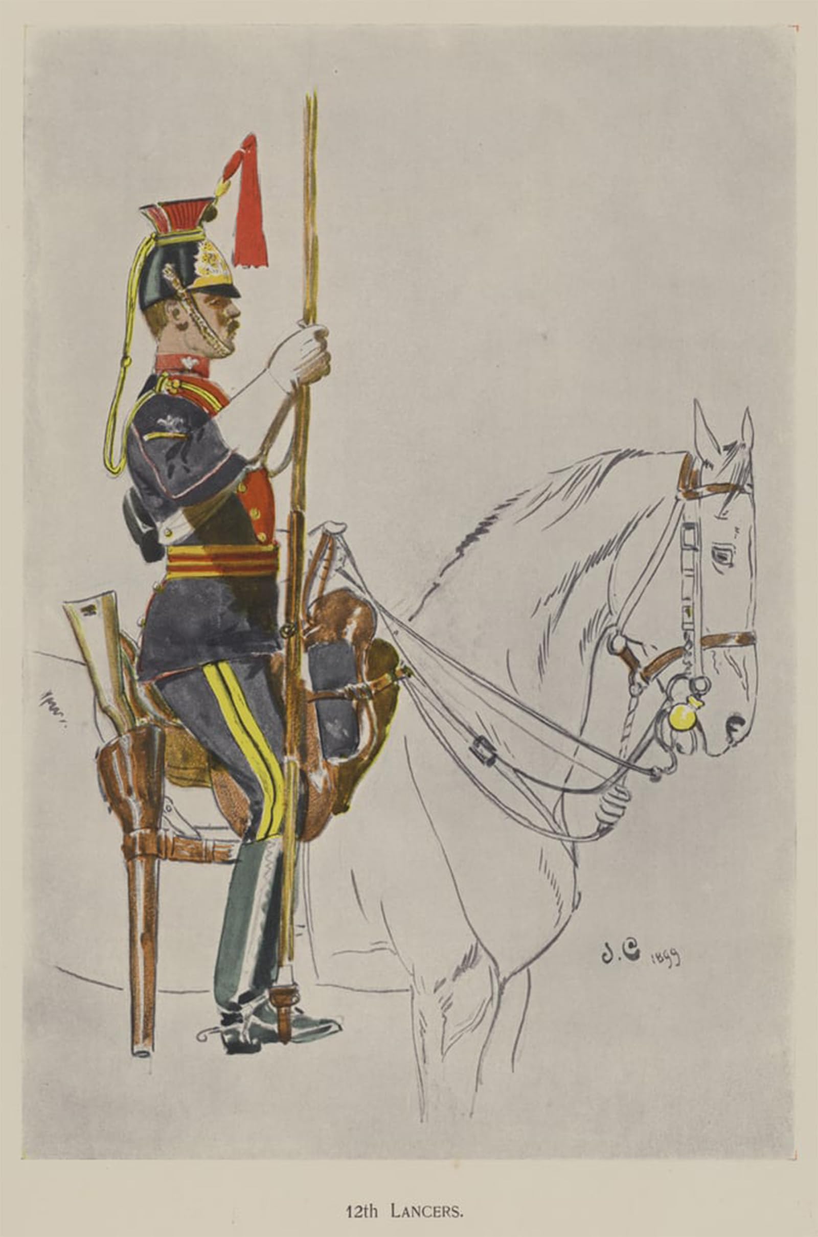 POSTERIIk Vintage Art Print Images Pictures Print Th Lancers by John Charlton Modern Colour Posters for Office Home Decor 60x90cm