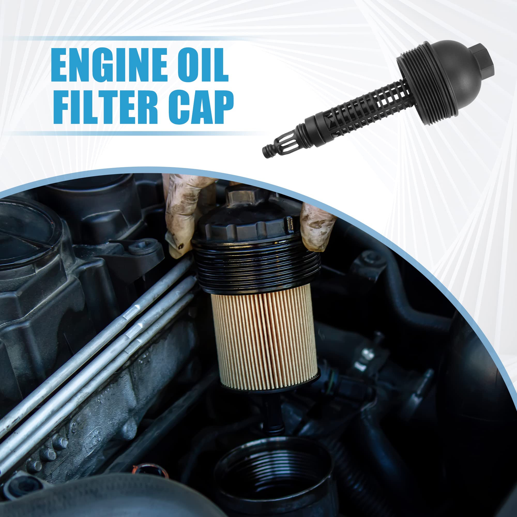QUARKZMAN Motore Olio Filtro Alloggiamento Tappo 11427789323 per BMW 335d E90 2009-2011