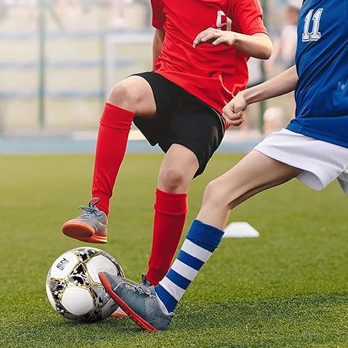 Miniatura 8 de ABAJI Balón de fútbol tamaño 3 4 5 entrenamiento de práctica niños niñas regalo de cuero más grueso anti explosión interior exterior viene con aguja