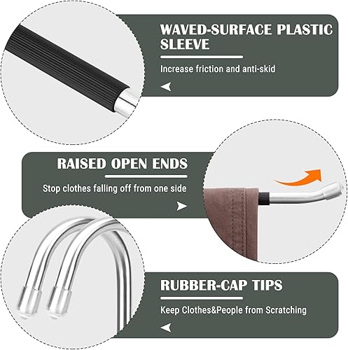 Miniatura 4 de DOIOWN Perchas para pantalones de mezclilla  Paquete de 30 perchas para pantalones de extremo abierto para ahorrar espacio para hombres y mujeres,