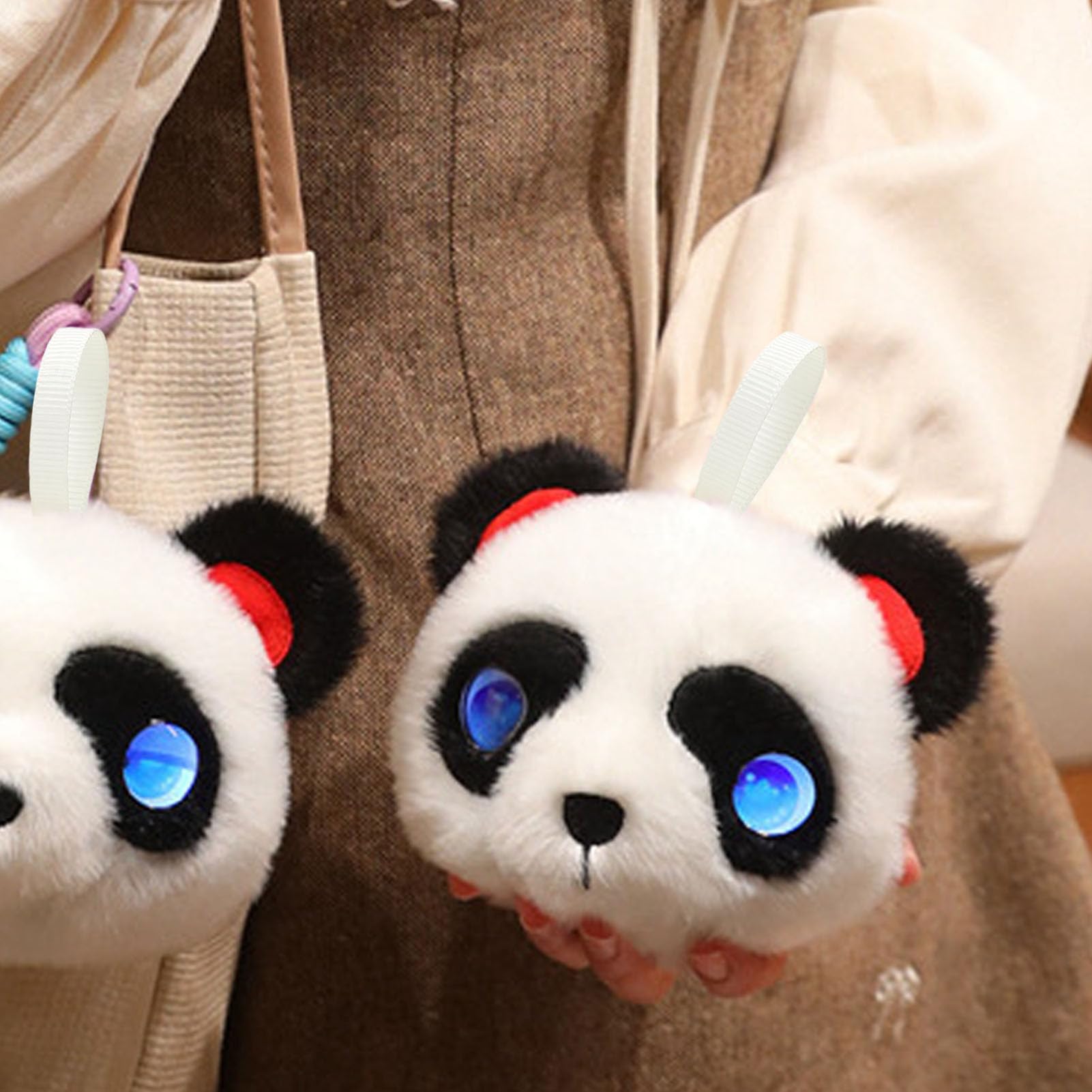 Juguete de Peluche Inteligente AI, Compañero Emocional Panda, Colgante de Robot Interactivo Parlante USB con Compañero de Aprendizaje de 66 Idiomas, Batería de 1000 MAh para Niños que Aprenden
