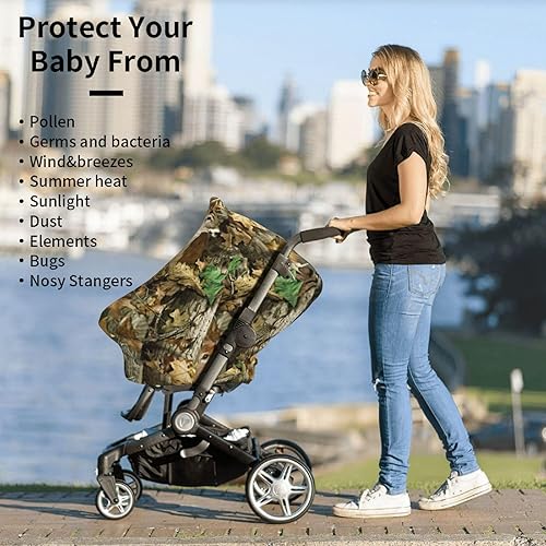 Miniatura 5 de Funda de lactancia original 5 en 1, camuflaje de camuflaje de camuflaje para caza, toldo de cochecito para lactancia materna privacidad