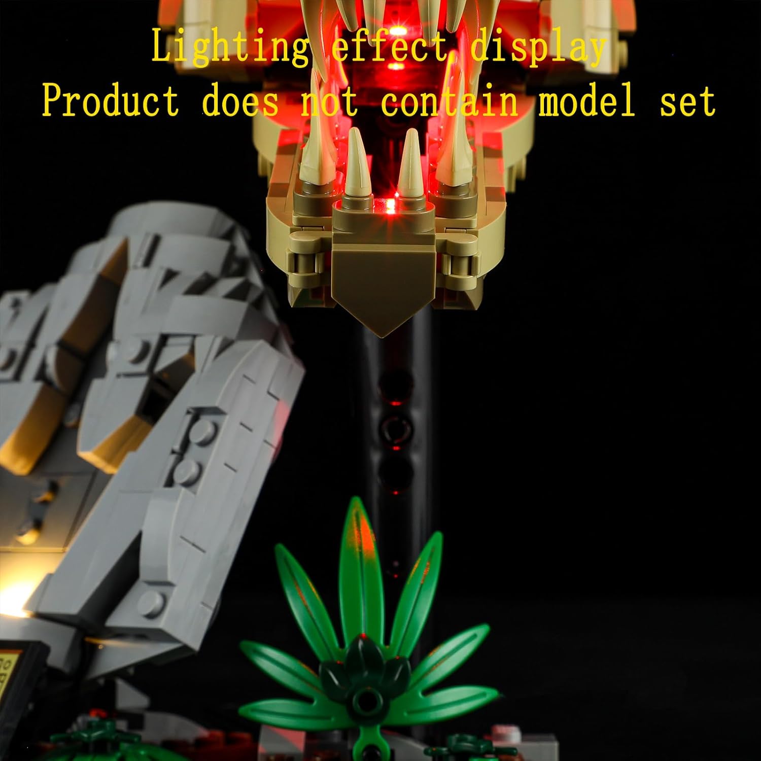 GEAMENT LED Light Kit Compatible with Lego Dinosaur Fossils: T. rex Skull - Lighting Set for Jurassic World 76964 (Model Set Not Included)