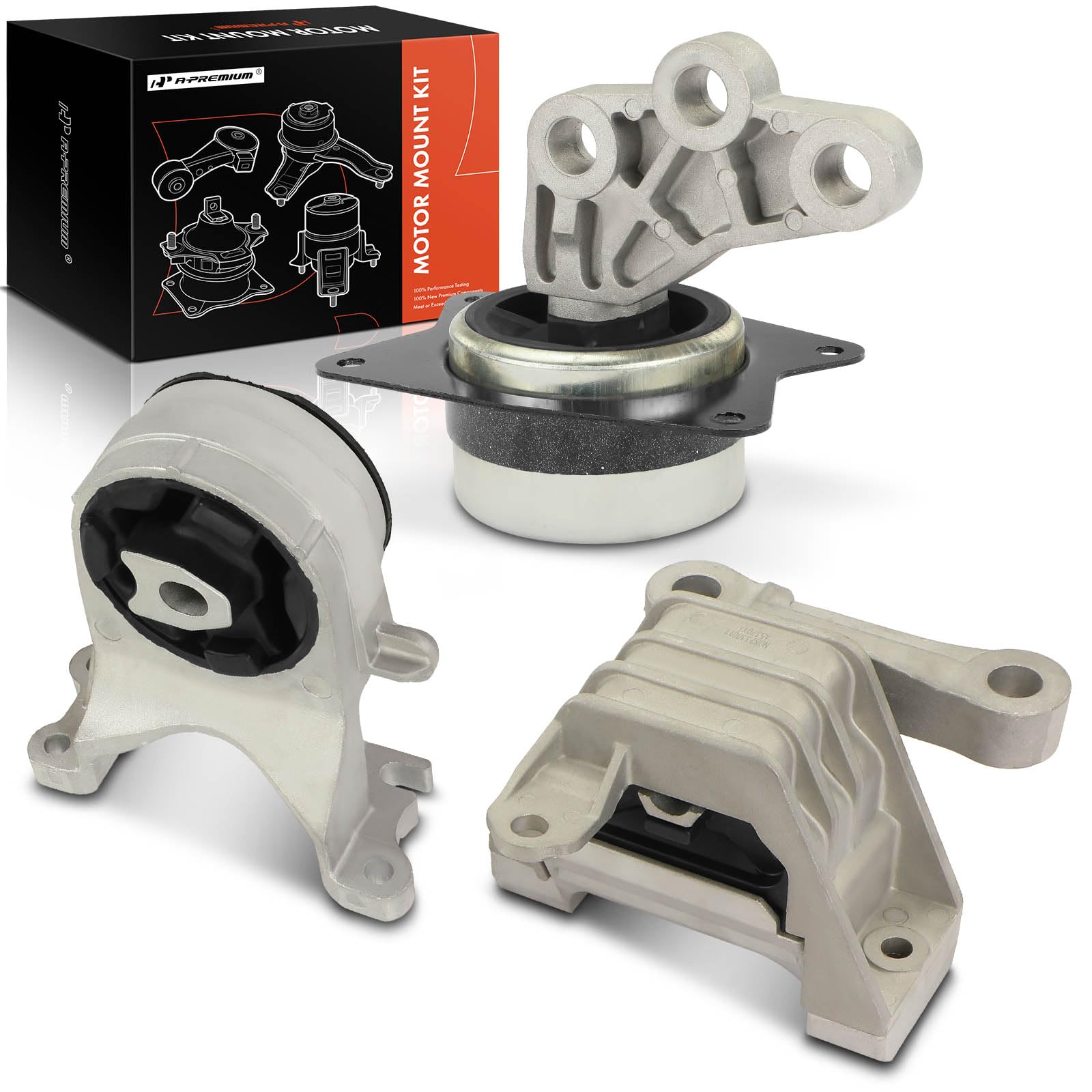A-Premium 3PCS Engine Motor Mount and Transmission Mount Kit Compatible with Pontiac G6 2008-2010 2.4L & Saturn Aura 2007-2008 2.4L, Automatic Transmission, Replace# 25852869, 22681065 Similar to stock photo. Incomplete