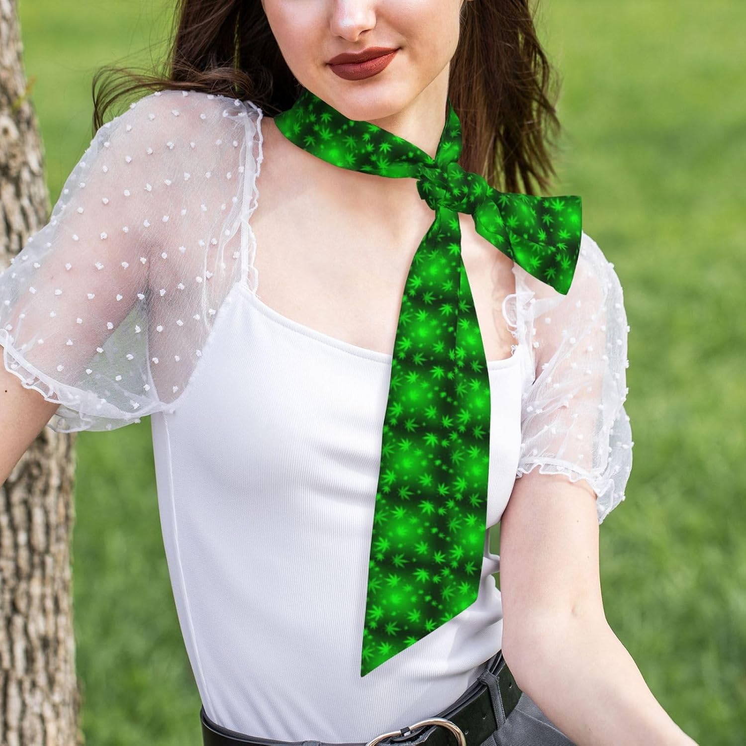 Head Scarf for Hair Fashion Headwrap for Women Lightweight Neck Tie image 4