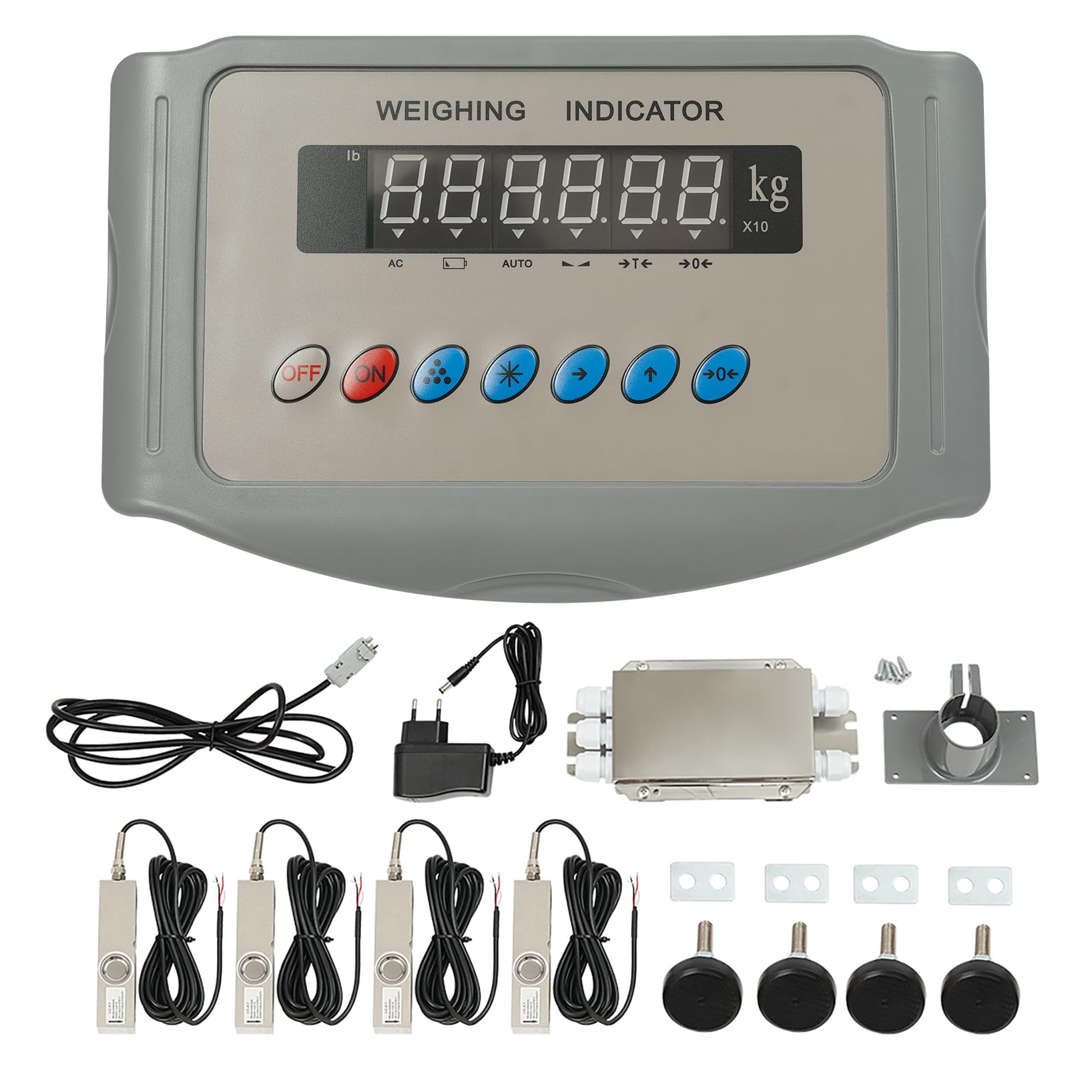 Viehwaage mit Hochpräziser LED Anzeige 2T / 4400 LBS Hochpräzise Digitale Plattformwaage für Pakete, Gepäck, Lagerhaus Waagen Set