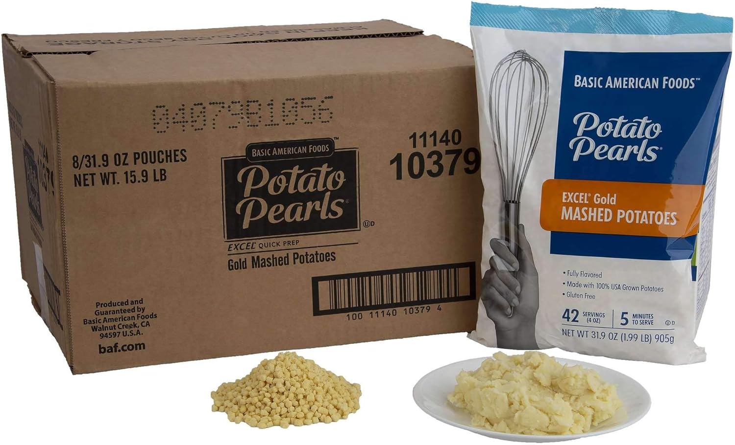 Potato Pearls Excel Gold Mashed Potato, 31.9 Ounce 8 per case
