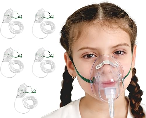 Miniatura 7 de Máscara de oxígeno alargado, paquete de 5 (adulto)