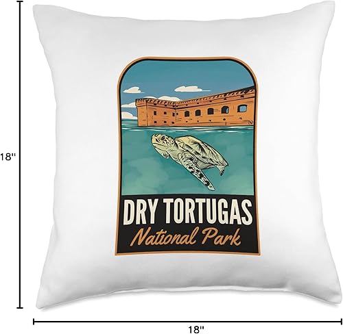 Miniatura 5 de Dry Tortugas National Park Merch Dry Tortugas National Park FL Throw Pillow, 16x16, Multicolor