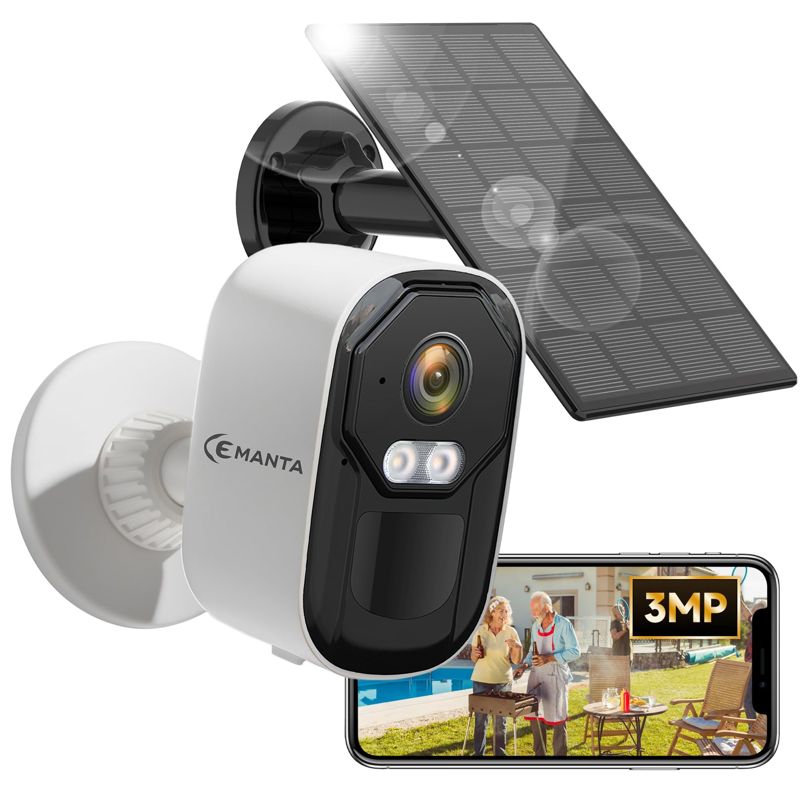 2K Security Camera Wireless Outdoor, Solar Powered WiFi Cameras for Home Security, Free Cloud Storage, 2.4G/5Ghz WiFi, Color Night Vision, Weatherproof, 2-Way Audio, Compatible with Alexa-image-31