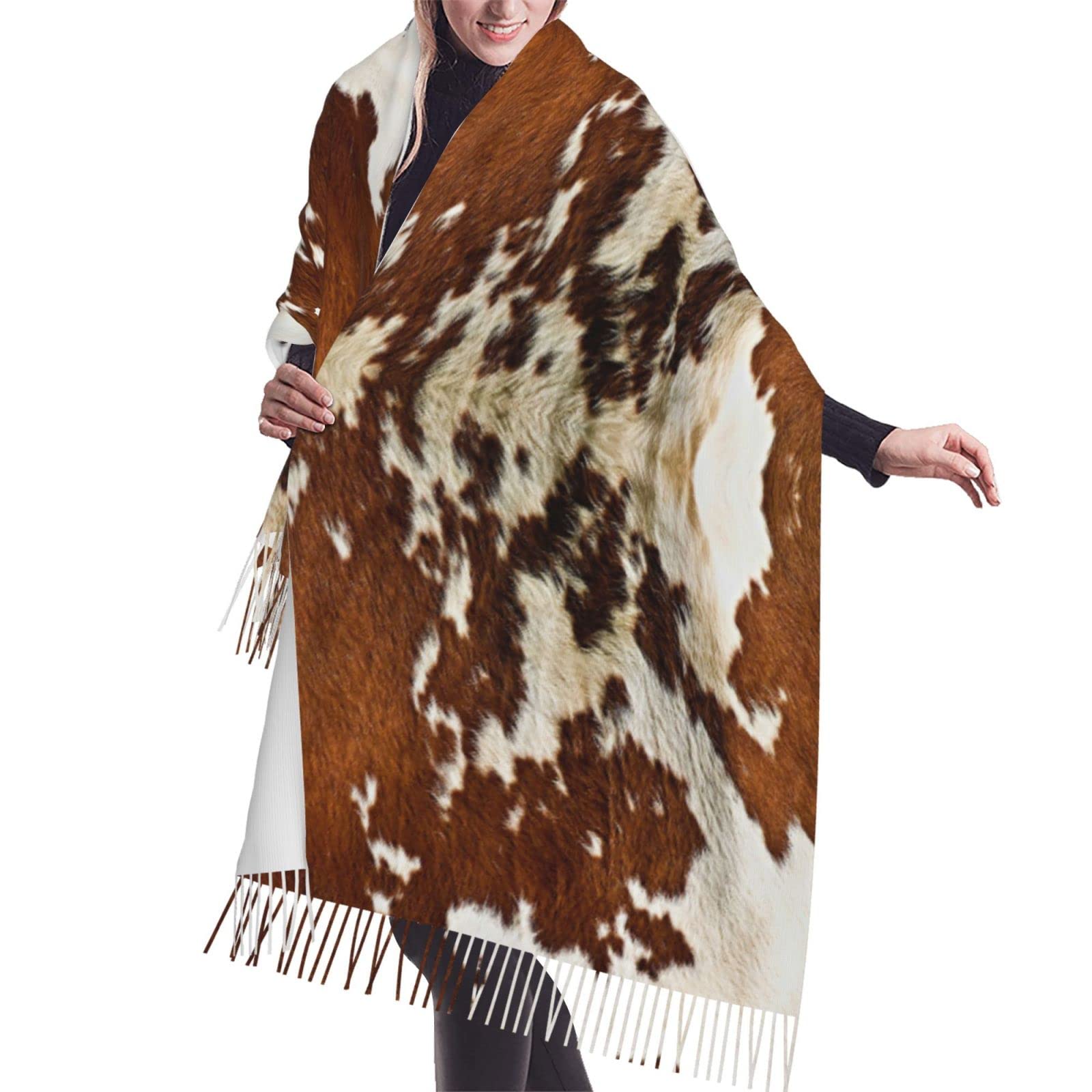Écharpe en cuir de vache rouge et blanc PSVOD accessoire de luxe - 8